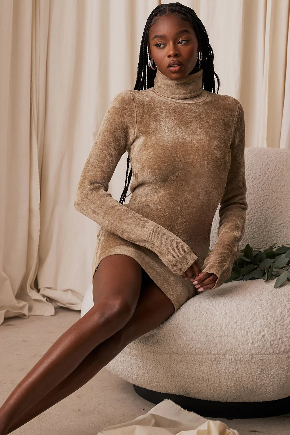 fawn chenille mini dress - sale