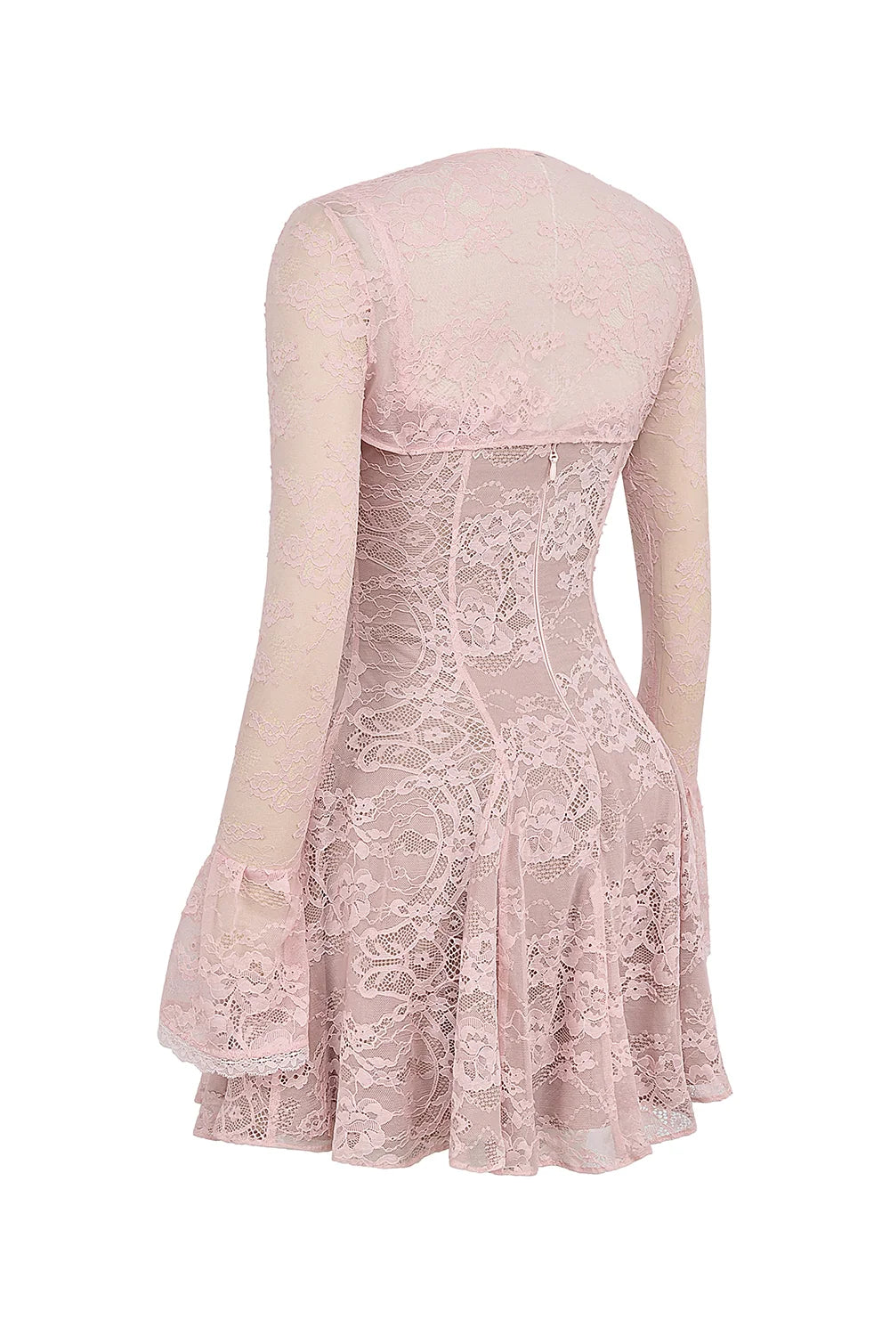 perfectly pink lace mini dress