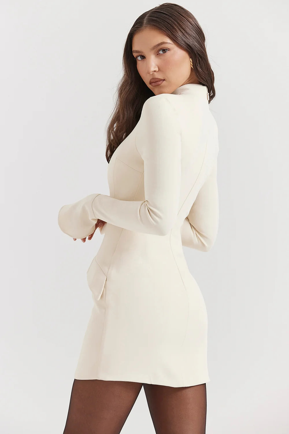 vintage cream mini dress