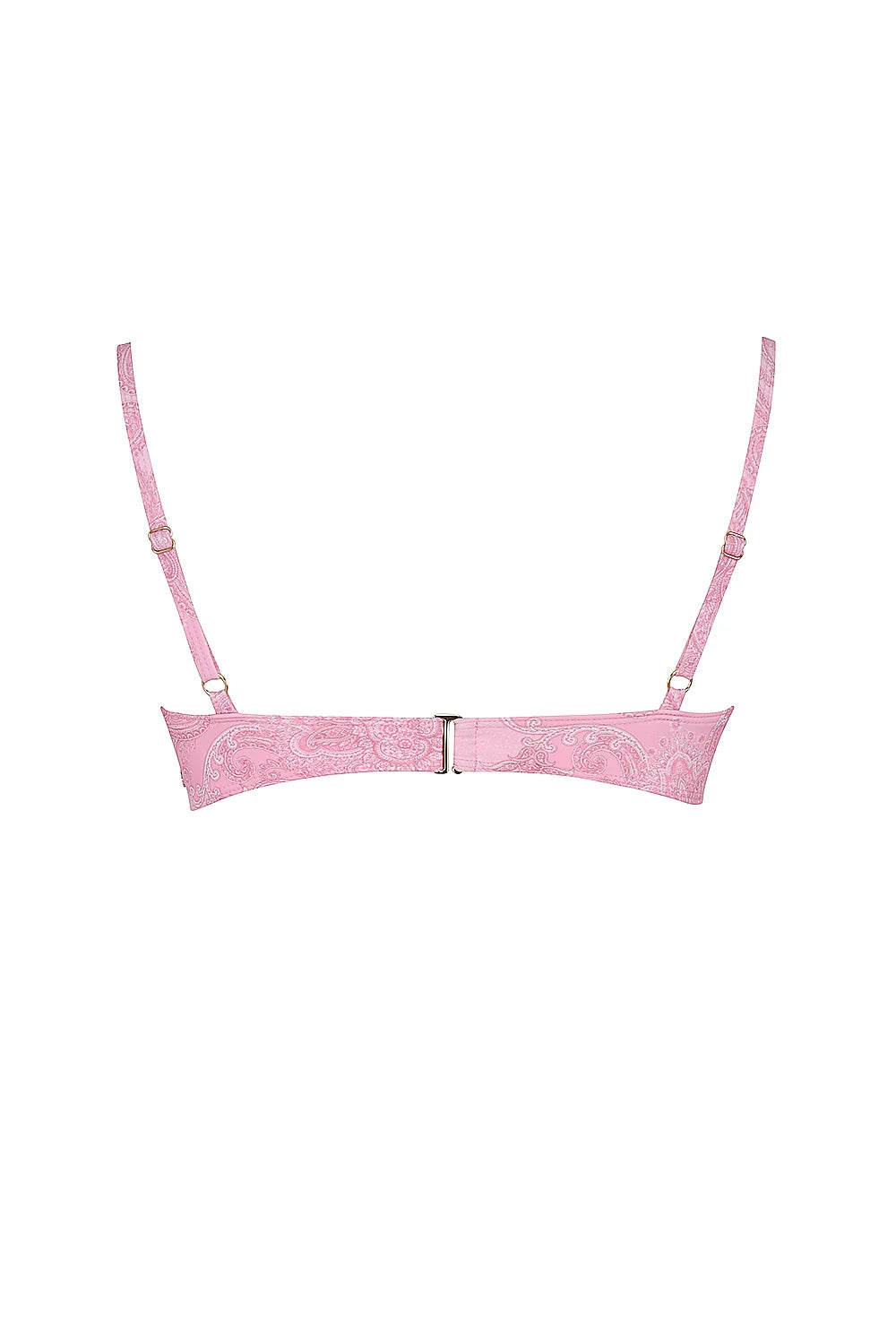 pink paisley underwired bikini top