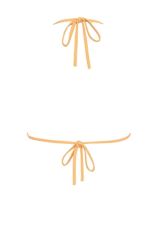 light orange halter neck bikini top