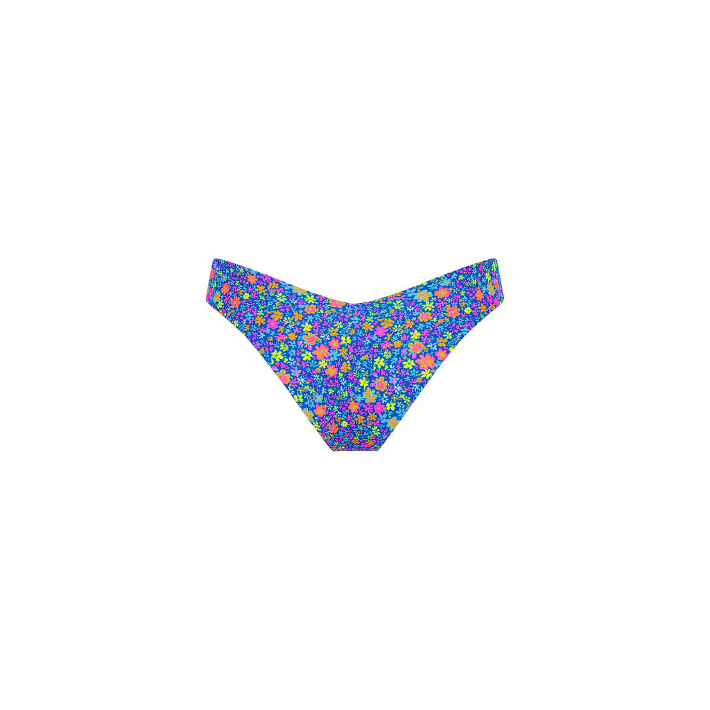 Cheeky V Bikini Bottom - Electric Bloom