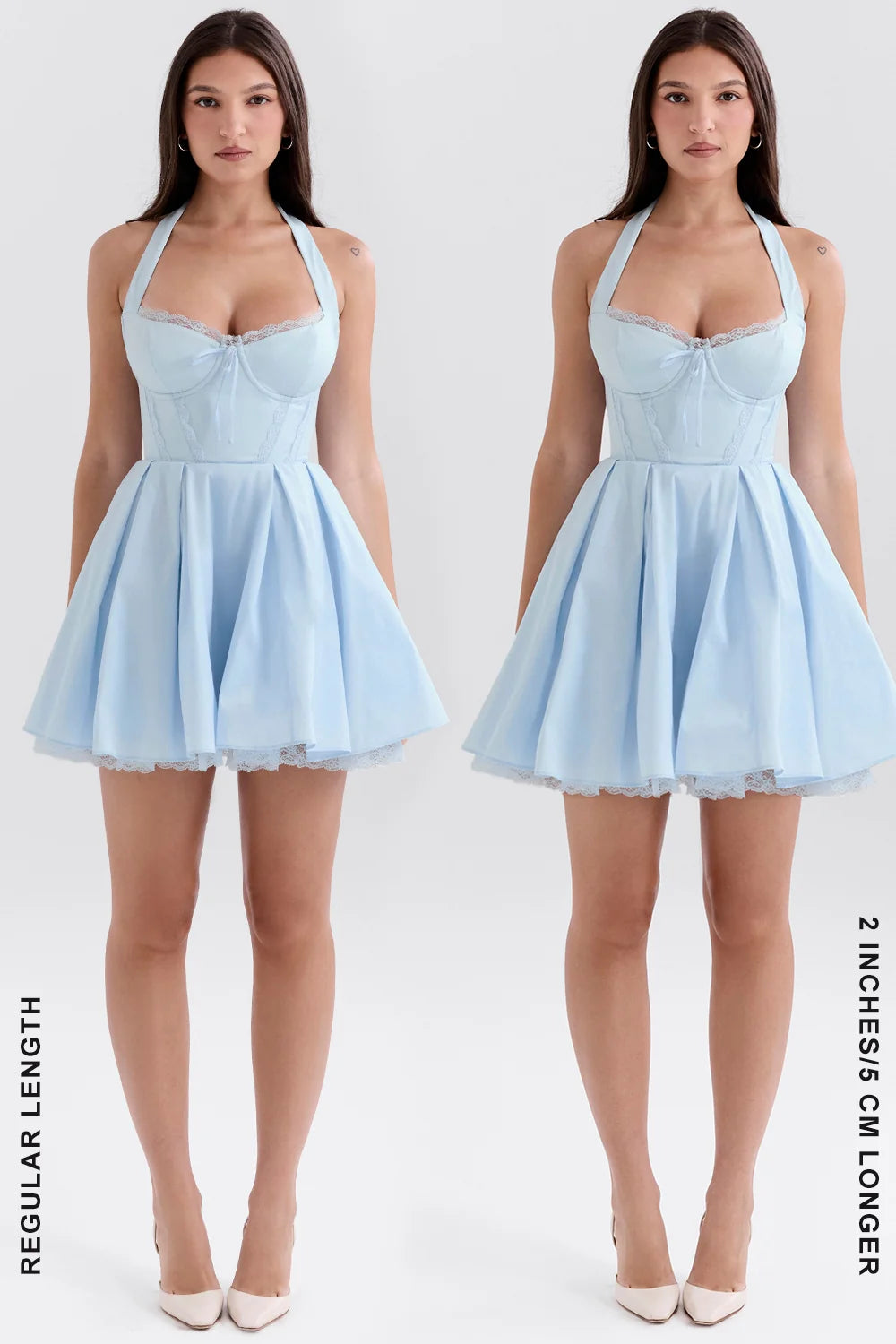 bluebell cotton halter mini dress
