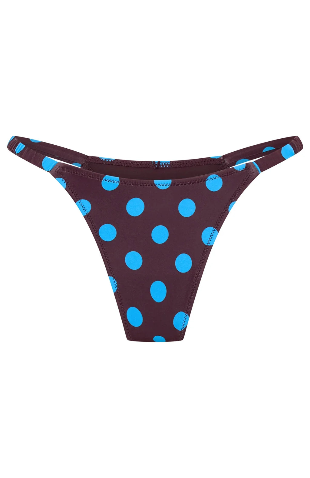 Amina Bottoms Cocoa Blue Polka Dot