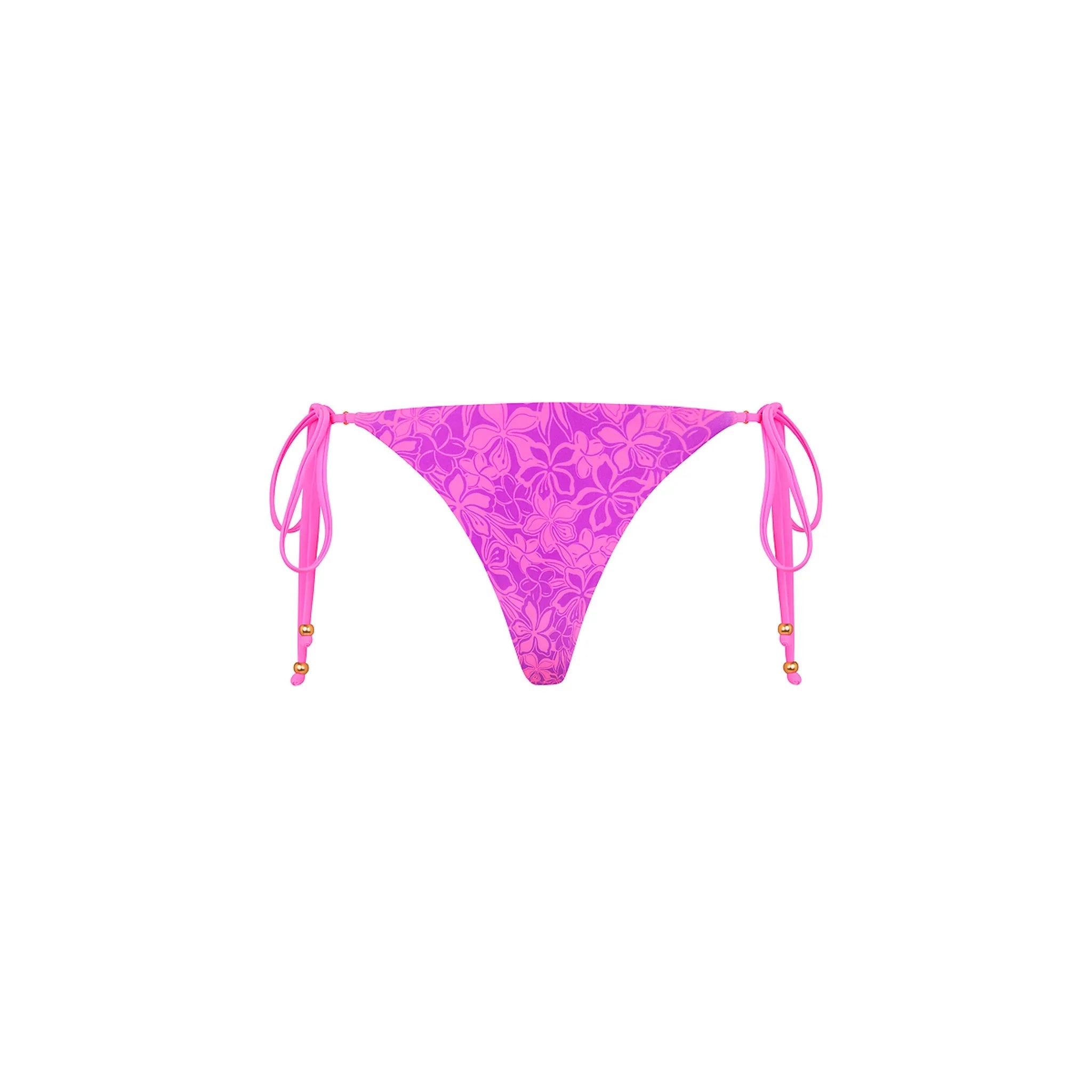 Thong Tie Side Bikini Bottom - Bubble Berry