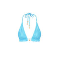 Frill Halter Bralette Bikini Top - Checkmate