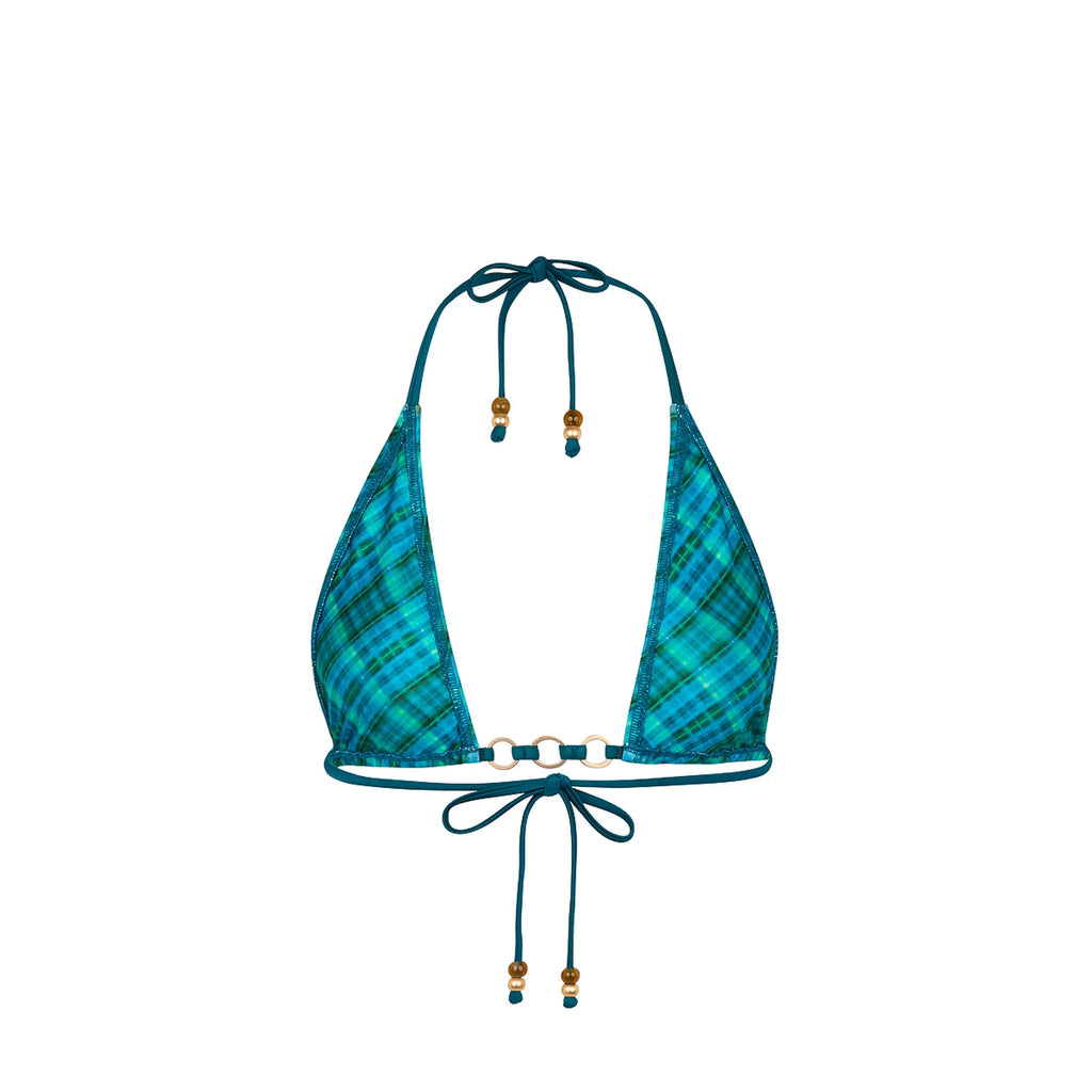 Trio Ring Triangle Bikini Top - Tropic Dip