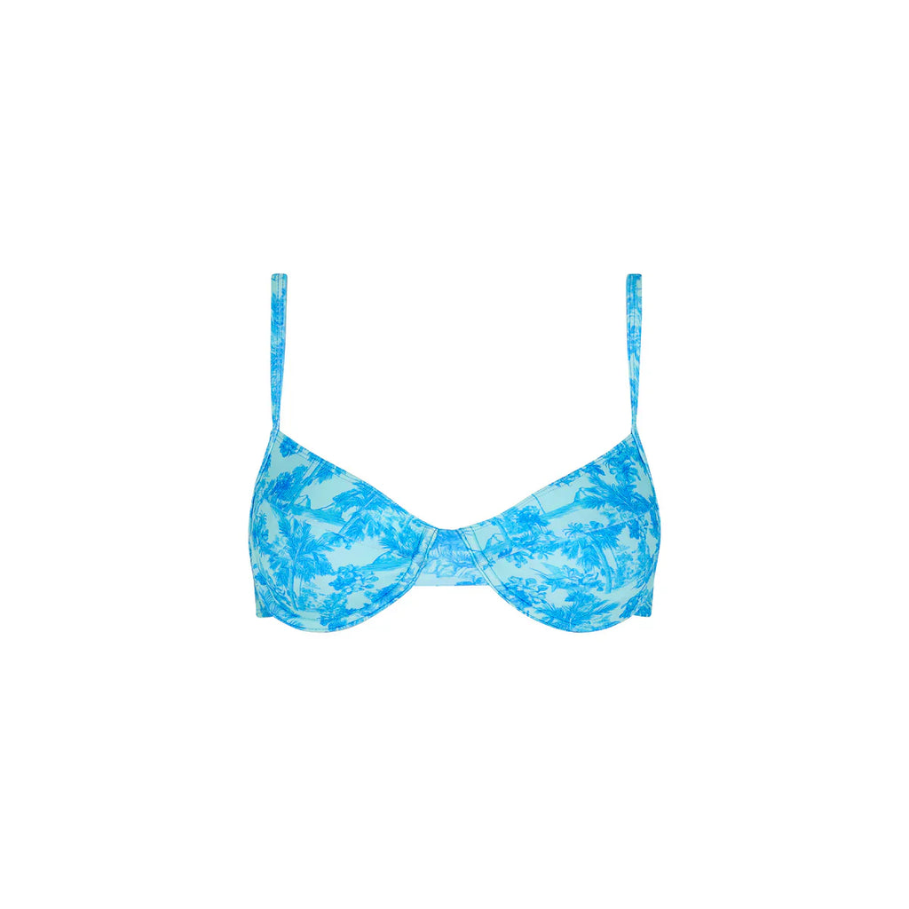 Ditzy Underwire Bra Bikini Top - Ocean Paradise