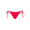 Full Coverage Tie Bikini Bottom - Cherry Crush