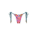 Lettuce Edge Thong Tie Bikini Bottom - Summer Glow