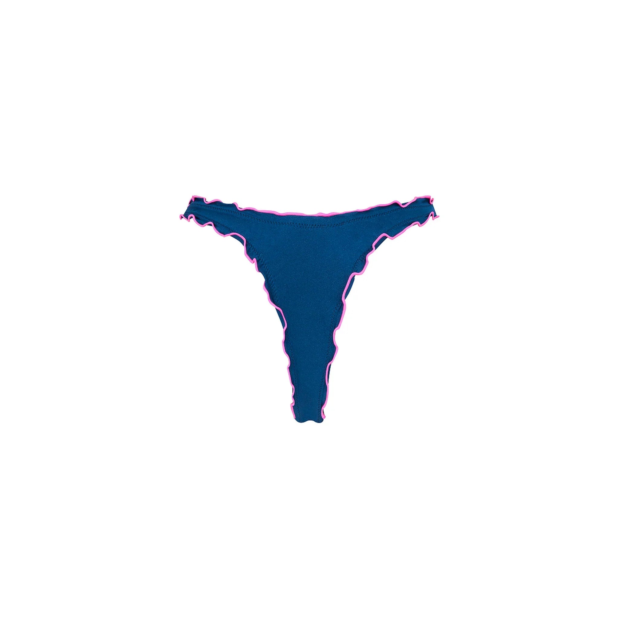 Lettuce Edge Thong Bikini Bottom - Mystic Moon