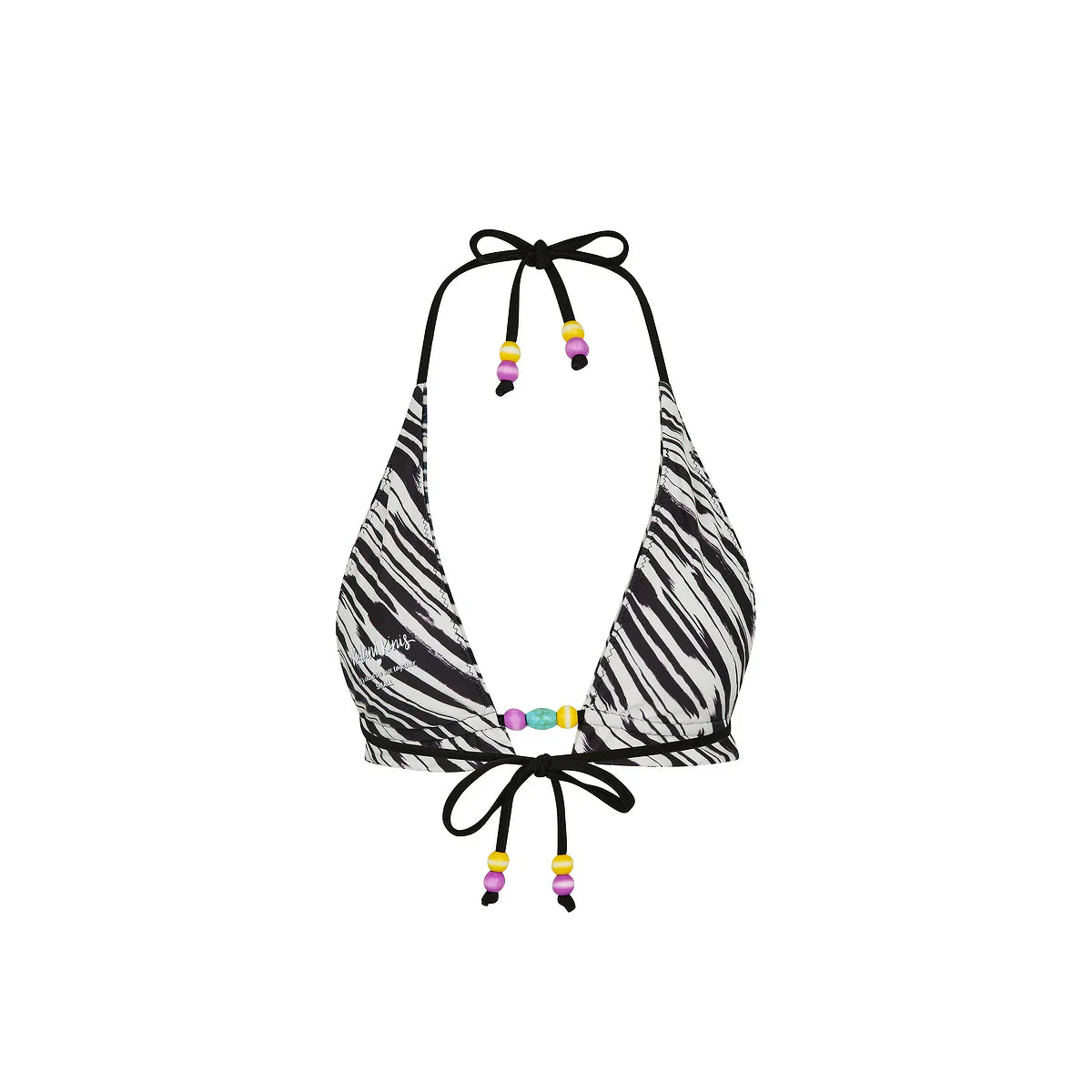 Frill Halter Bralette Bikini Top - Wild Honey