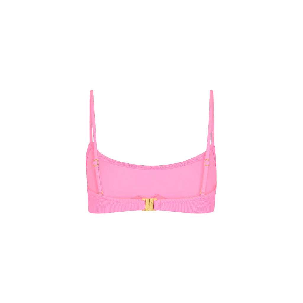 Invisible Underwire Crop Bikini Top - Fairy Floss