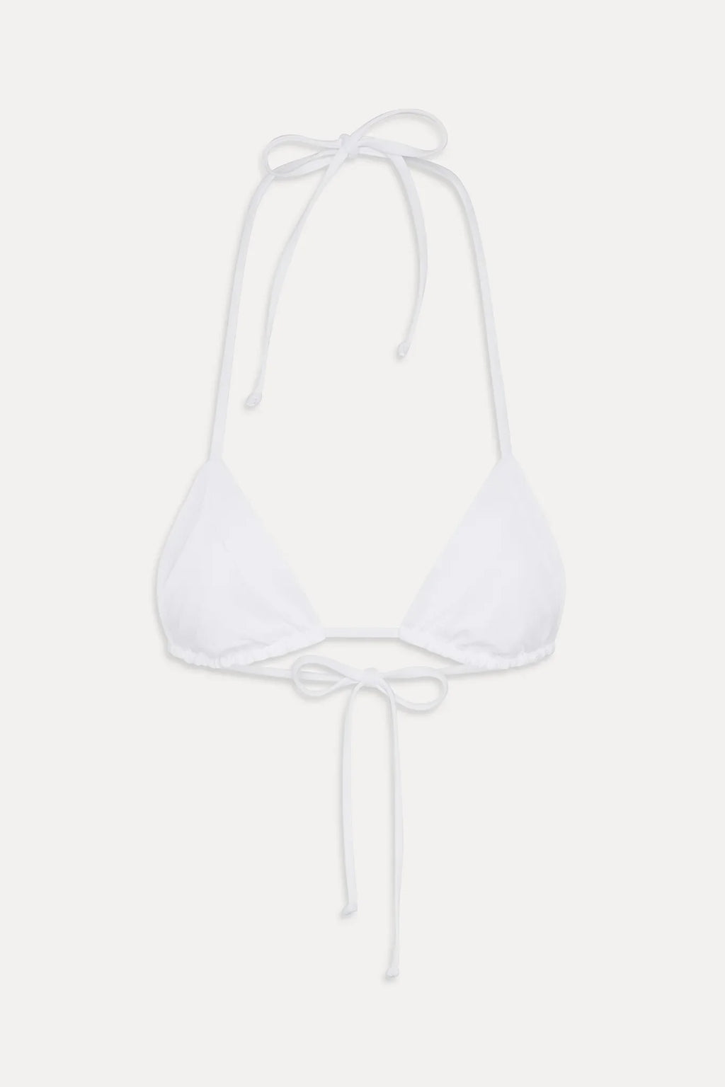 Sky Triangle Halter Bikini Top - Optic White