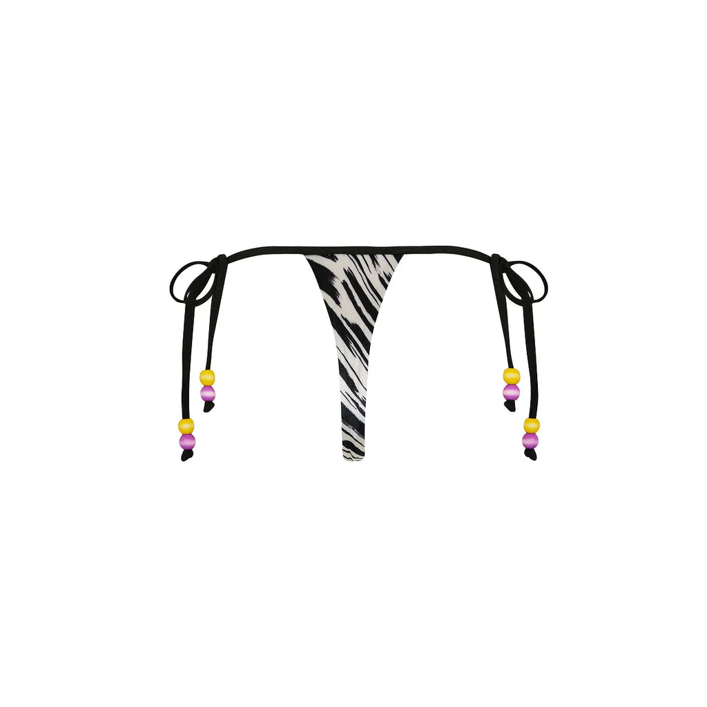 Micro Thong Tie Side Bikini Bottom - Wild Honey