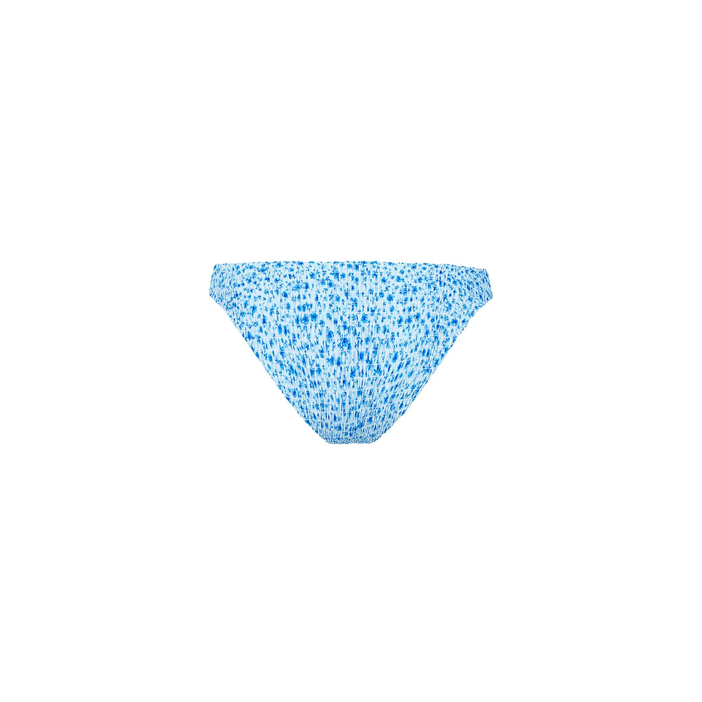 Shirred Minimal Full Coverage Bikini Bottom - Dream Flower