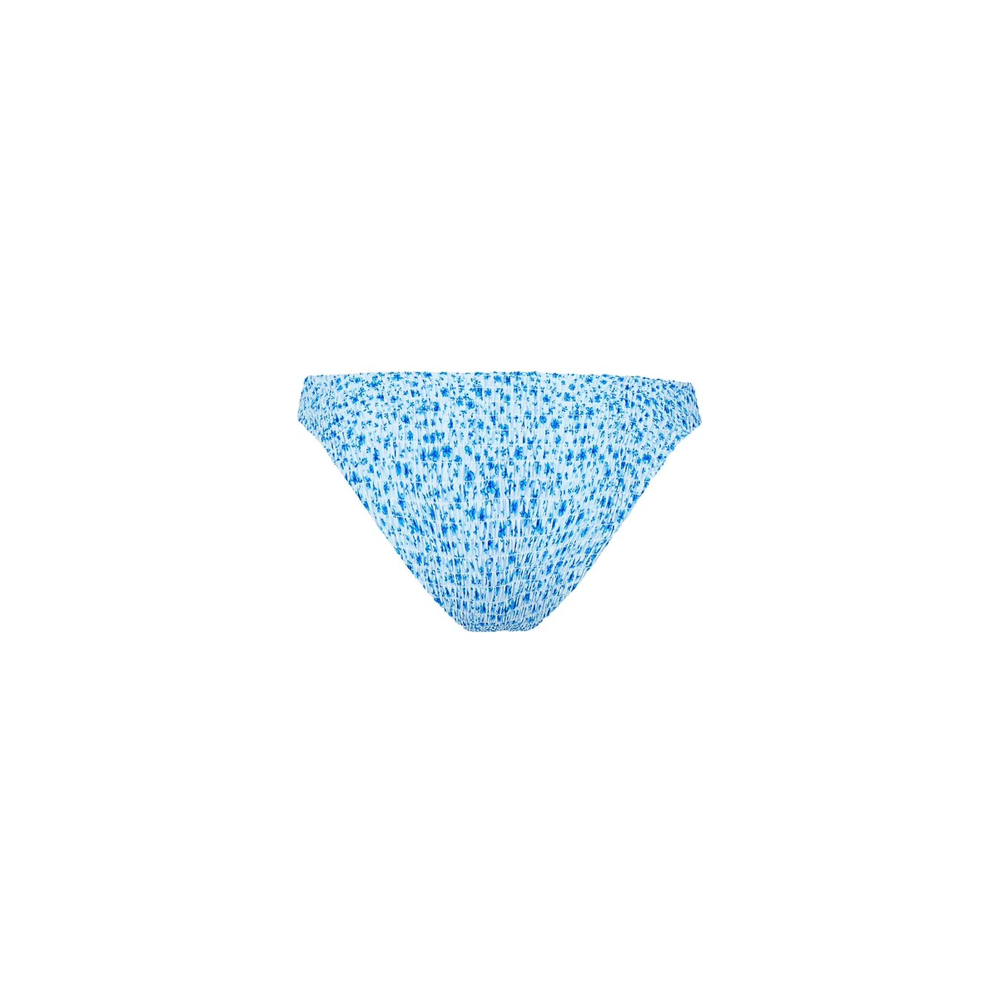 Shirred Minimal Full Coverage Bikini Bottom - Dream Flower