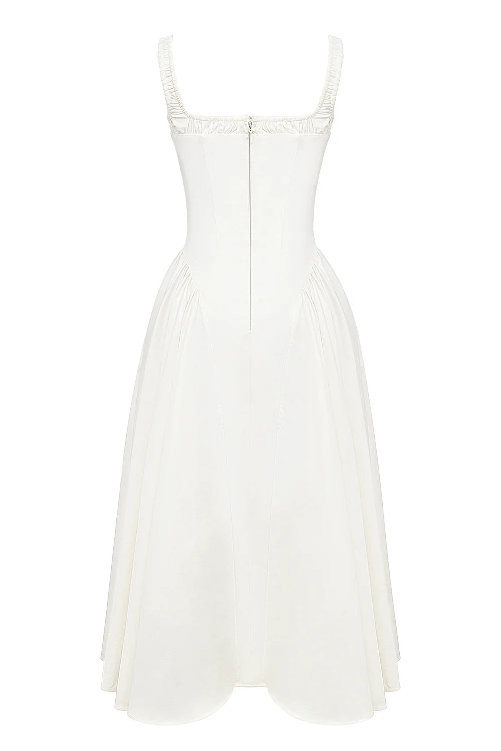 white cotton midi sundress
