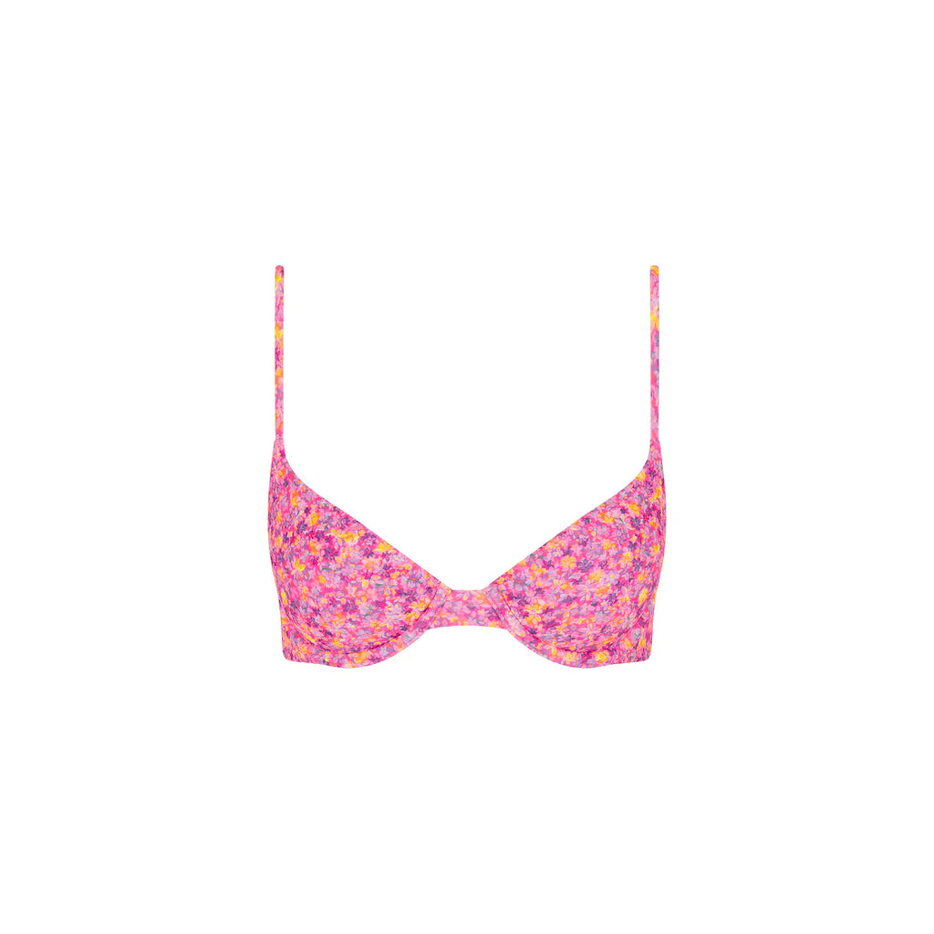 Slim Underwire Bra Bikini Top - Gelato Bloom