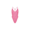 Plunge Cross Back One Piece - Gelato Bloom