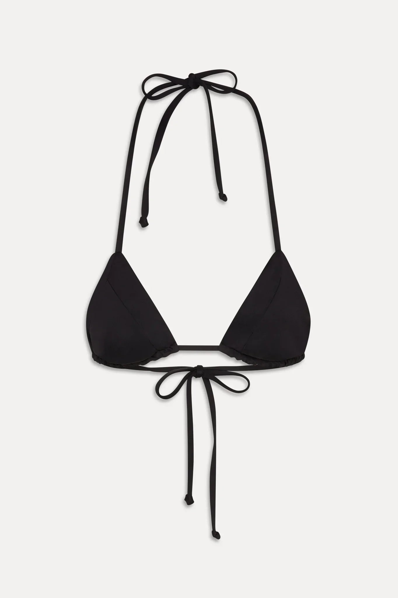 Sky Triangle Halter Bikini Top - Black