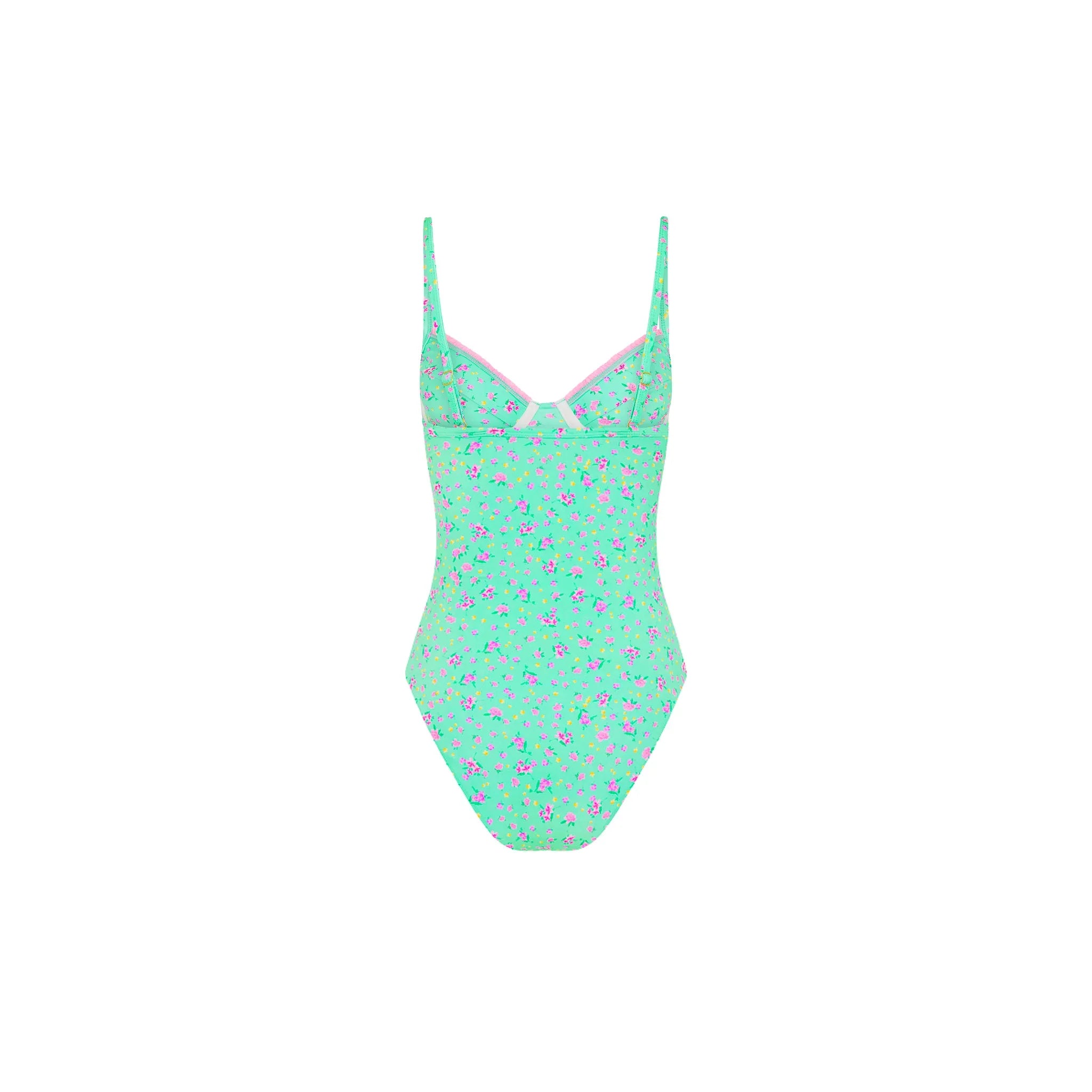 Decorative Underwire Cheeky One Piece - Mint Macaron